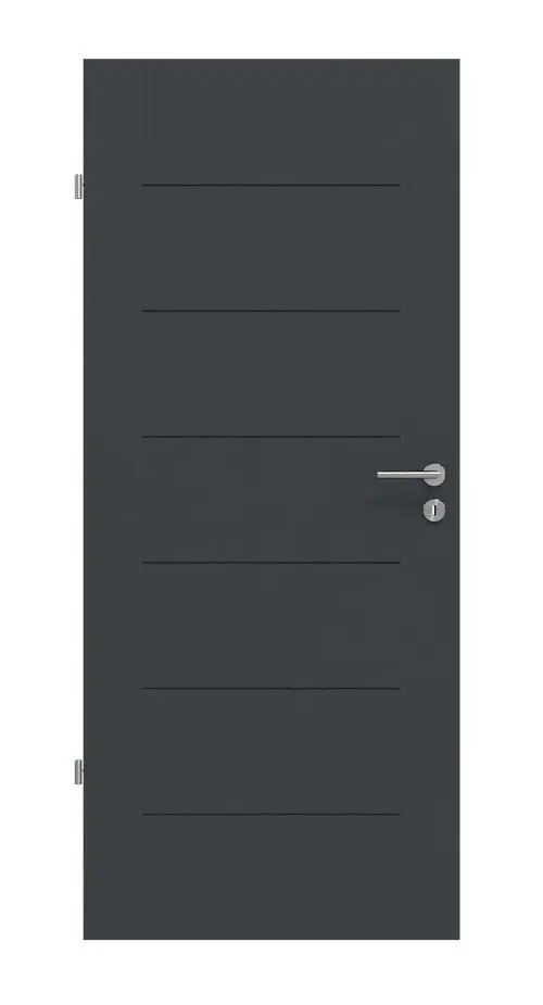 Widok frontowy Signum 11 Basic lakier antracyt RAL 7016 drzwi wewnętrzne - Huga