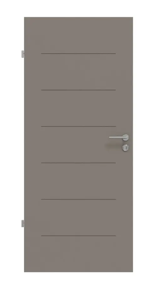 Widok frontowy modelu Signum 11 Basic lakierowane taupe (kolor ciemnoszaro-brązowy) RAL 7048 drzwi wewnętrzne - Huga