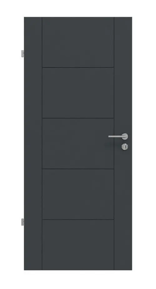 Widok frontowy drzwi wewnętrznych Signum 13 Basic lakierowane antracyt RAL 7016 - Huga
