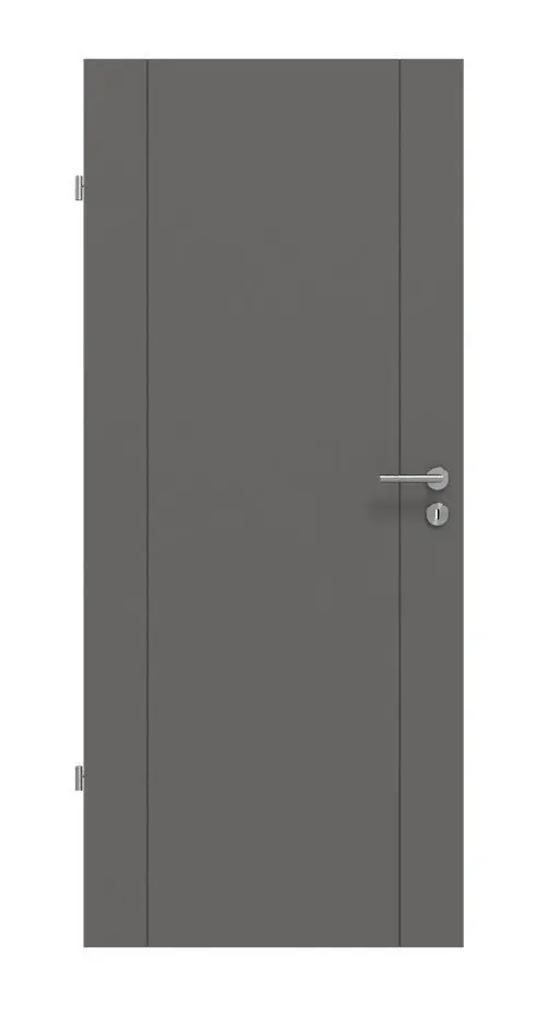 Widok frontowy drzwi wewnętrznych Huga Signum 16 Hygge szary RAL 7037 Lack Concept