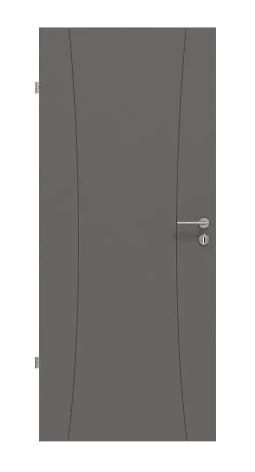 Widok frontowy marki Huga drzwi wewnętrzne Signum 20 Hygge szary RAL 7037 Lack Concept