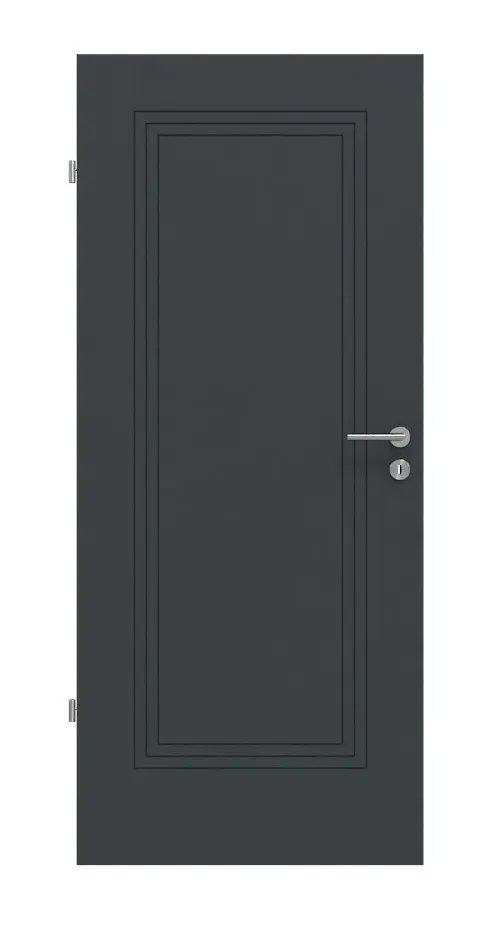 Widok frontowy drzwi wewnętrznych Signum 21 Basic lakierowanych, antracyt RAL 7016 - Huga