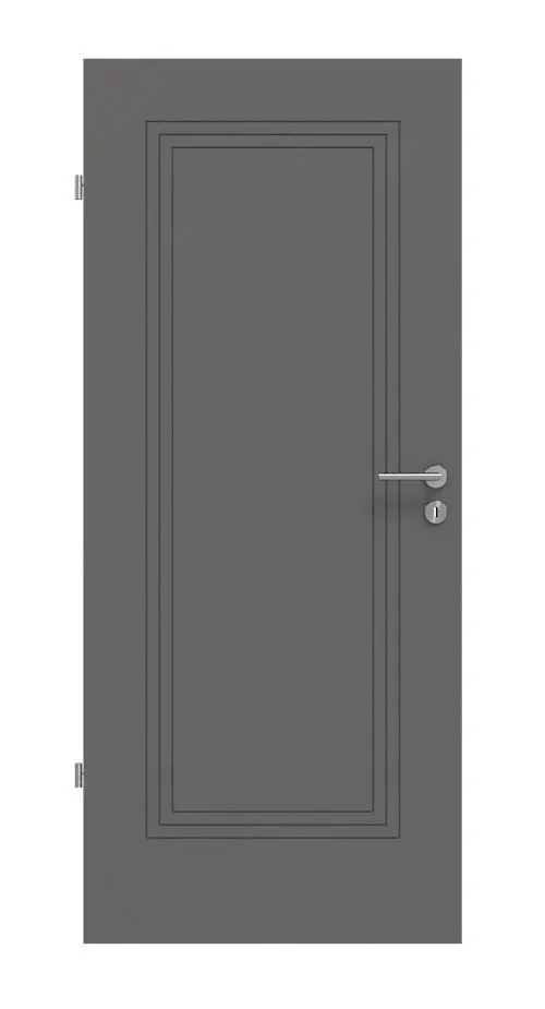 Widok frontowy drzwi wewnętrznych Huga Signum 21 Hygge szary RAL 7037 Lack Concept