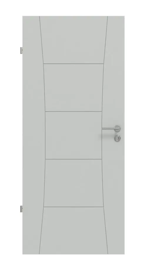 Widok frontowy lakierowanych drzwi wewnętrznych Signum 22 Basic szary RAL 7035 - Huga