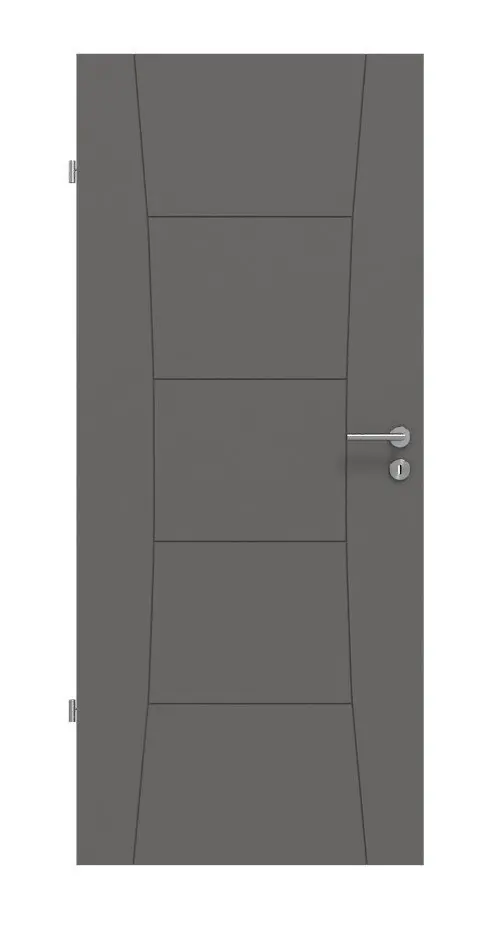 Widok frontowy drzwi wewnętrznych Huga Signum 22 Hygge szary stalowy RAL 7037 Lack Concept