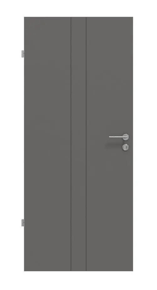 Widok frontowy drzwi wewnętrznych Huga Signum 23 Hygge szary RAL 7037 Lack Concept