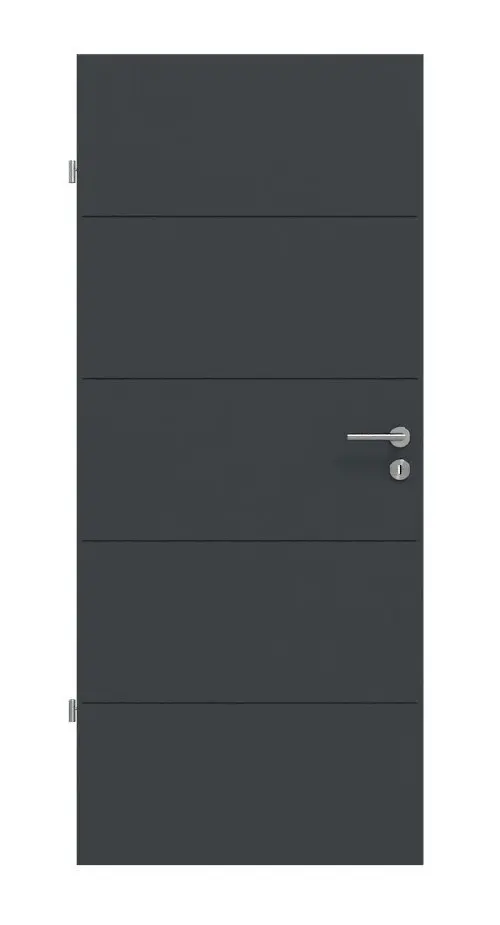 Widok frontowy drzwi wewnętrznych Signum 27 Basic lakierowanych antracyt RAL 7016 - Huga
