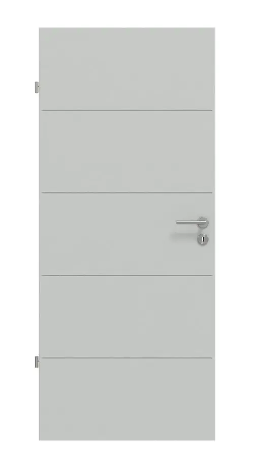 Widok frontowy Groove 27 DesignLine lakier szary RAL 7035 drzwi wewnętrzne - Hörmann