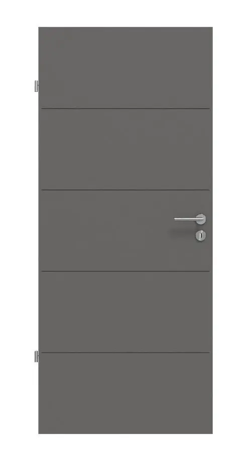 Widok frontowy drzwi wewnętrznych Huga Signum 27 Hygge szary stalowy RAL 7037 Lack Concept