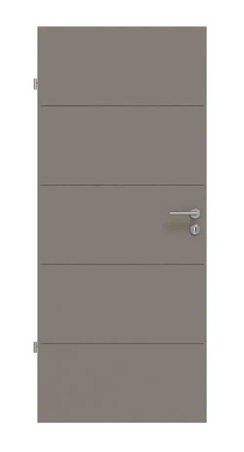 Widok frontowy Signum 27 Basic lakier taupe (kolor ciemnoszaro-brązowy) RAL 7048 drzwi wewnętrzne - Huga