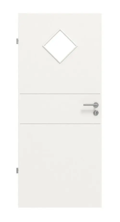 HÖRMANN drzwi wewnętrzne Groove 29 biały lakier DesignLine z przeszkleniem LA 6