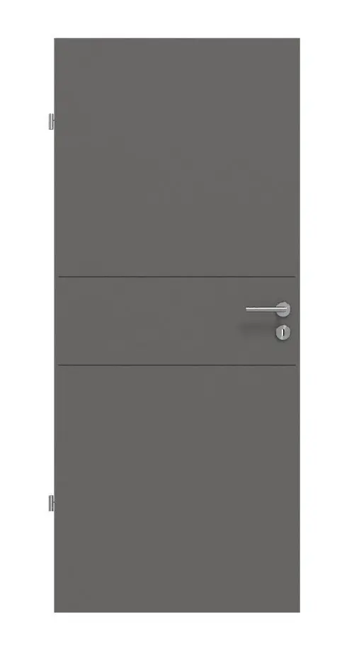 Widok frontowy drzwi wewnętrznych Huga Signum 29 Hygge szary RAL 7037 Lack Concept