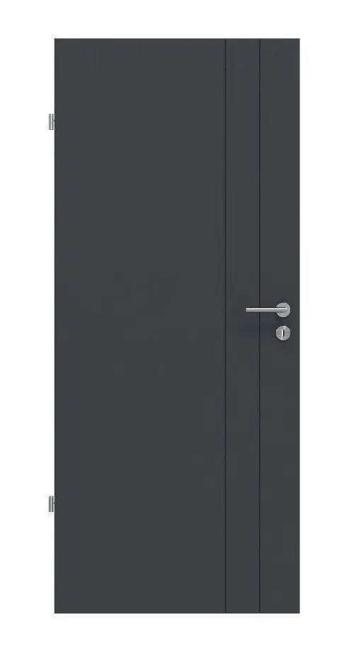 Widok frontowy drzwi wewnętrznych Signum 44 Basic lakierowanych antracyt RAL 7016 - Huga
