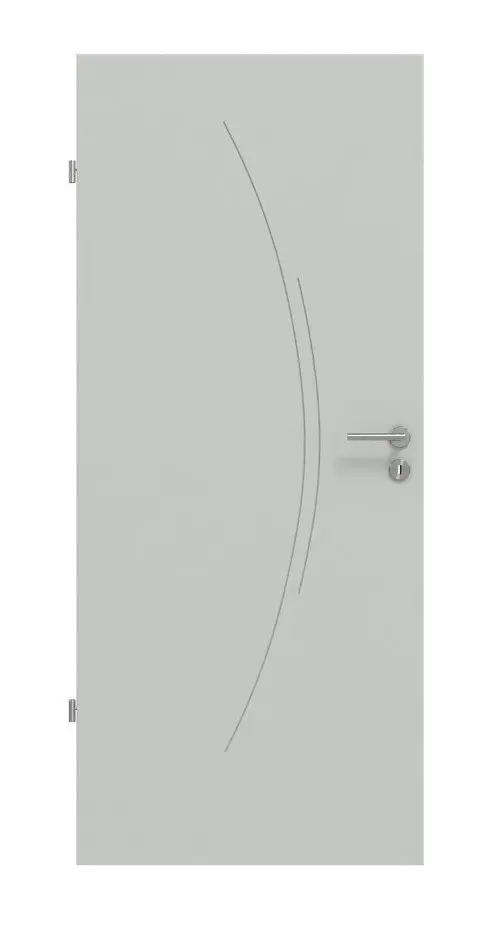 Widok frontowy Signum 49 Basic lakier szary RAL 7035 drzwi wewnętrzne - Huga