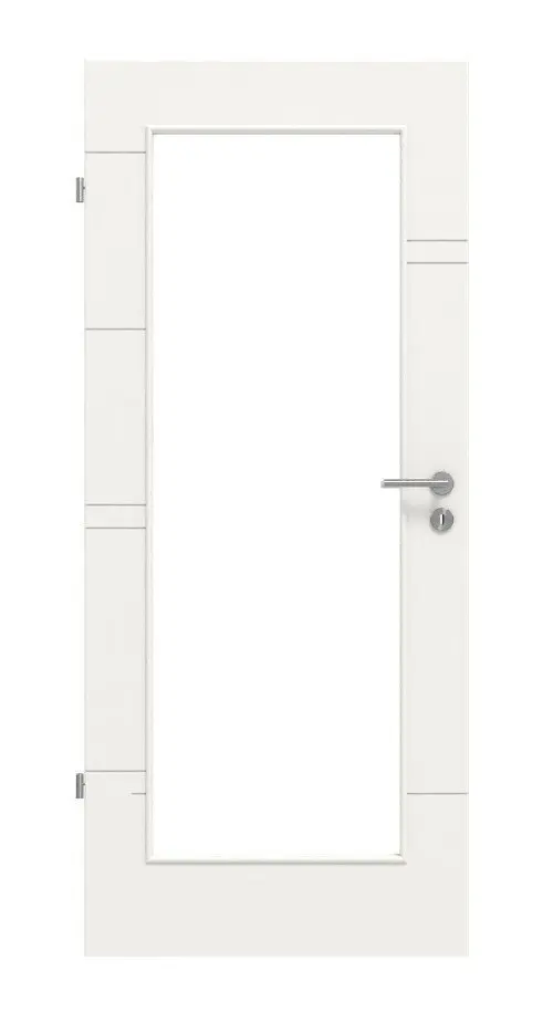 HÖRMANN drzwi wewnętrzne Groove 50 biały lakier DesignLine z przeszkleniem LA 8