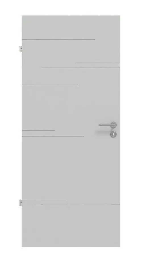 Widok frontowy drzwi wewnętrznych Signum 50 Basic lakierowane, szary RAL 7035 - Huga