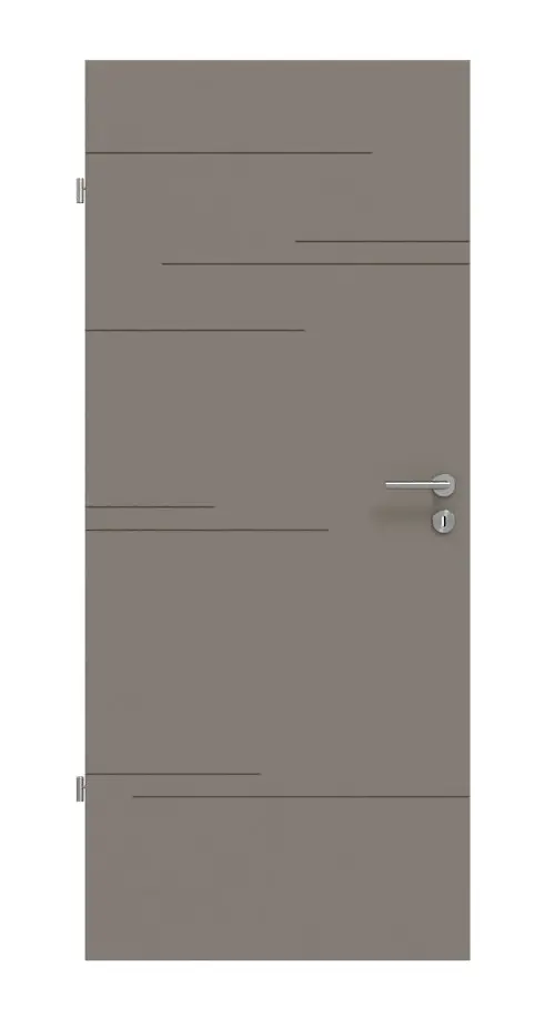 Widok frontowy Signum 50 Basic lakier taupe (kolor ciemnoszaro-brązowy) RAL 7048 drzwi wewnętrzne - Huga