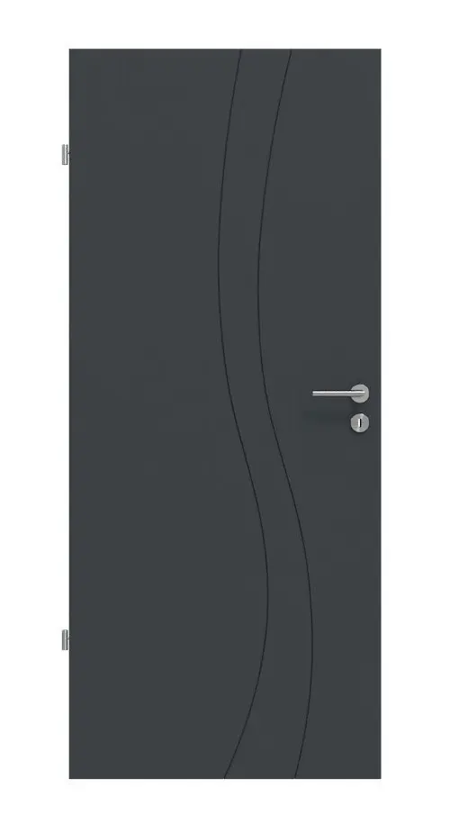 Widok frontowy Signum 51 Basic lakier antracyt RAL 7016 drzwi wewnętrzne - Huga