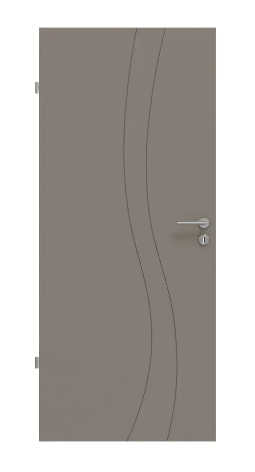 Widok frontowy Signum 51 Basic lakier taupe (kolor ciemnoszaro-brązowy) RAL 7048 drzwi wewnętrzne - Huga