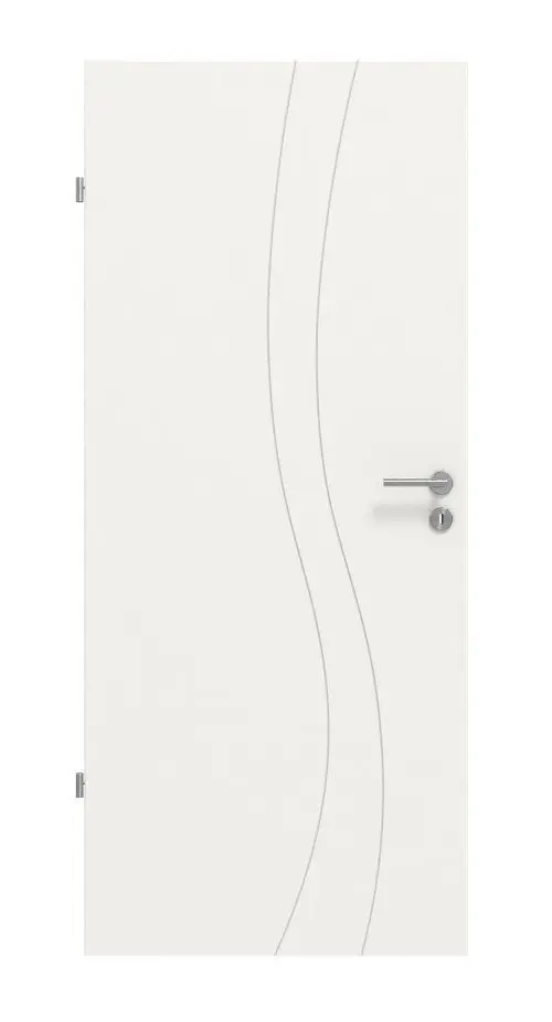 Widok frontowy drzwi wewnętrznych Signum 51 Basic lakierowane biały beskidzki RAL 9016 - Huga
