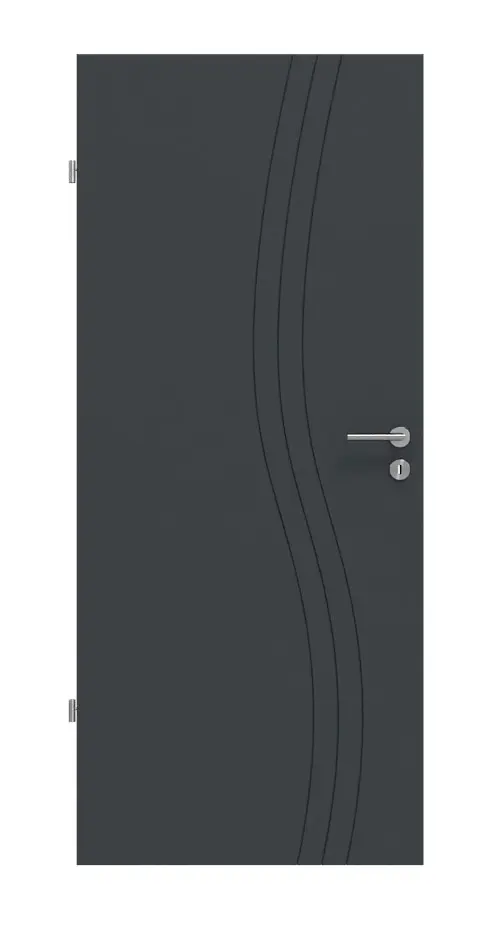 HÖRMANN drzwi wewnętrzne Groove 53 szary antracytowy RAL 7016 lakier DesignLine