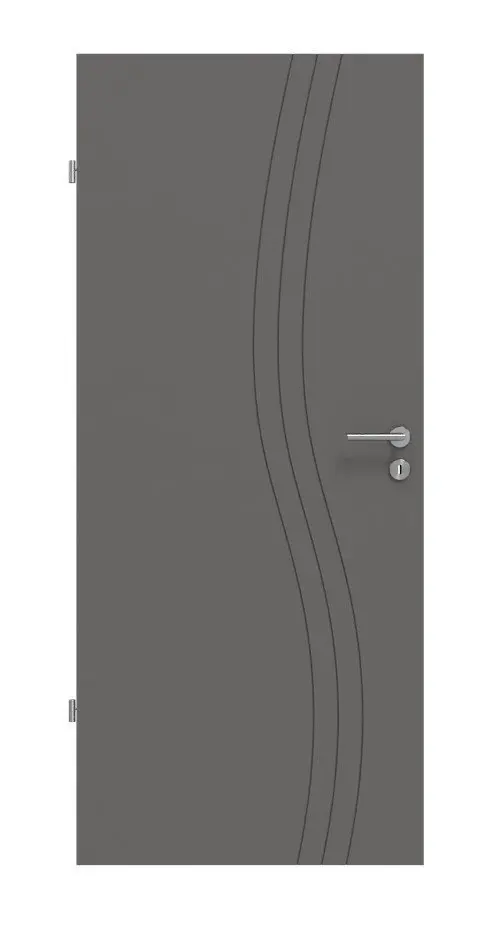 Widok frontowy Huga drzwi wewnętrzne Signum 53 Hygge szary RAL 7037 Lack Concept