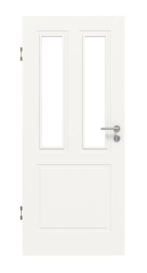 Frontansicht drzwi wewnętrznych LEBO Kopenhaga 31 białe lakierowane z przeszkleniem 2 LA