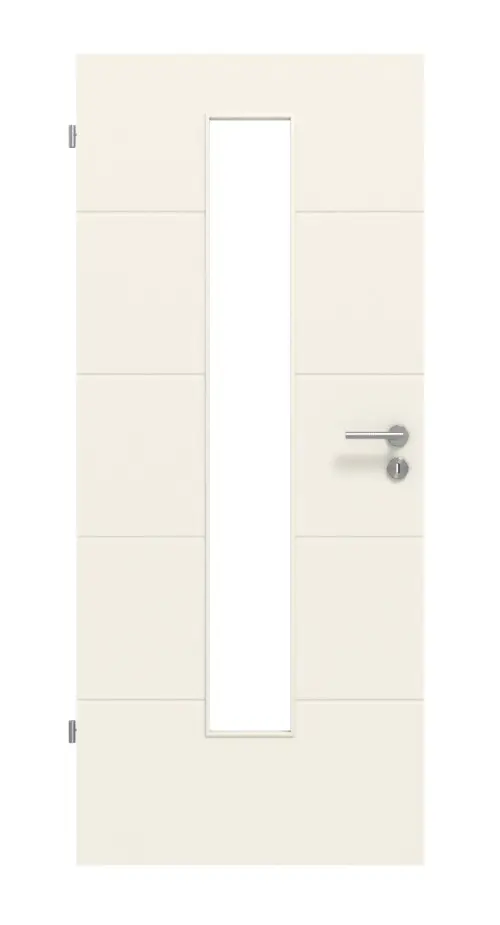 LEBO TGL drzwi wewnętrzne Light 15 biały lakier 9010 z przeszkleniem LA-24 na środku