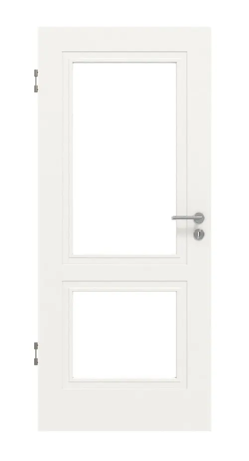 Widok frontowy Lacuna 2 LA klasyczny biały lakier drzwi wewnętrzne - Huga