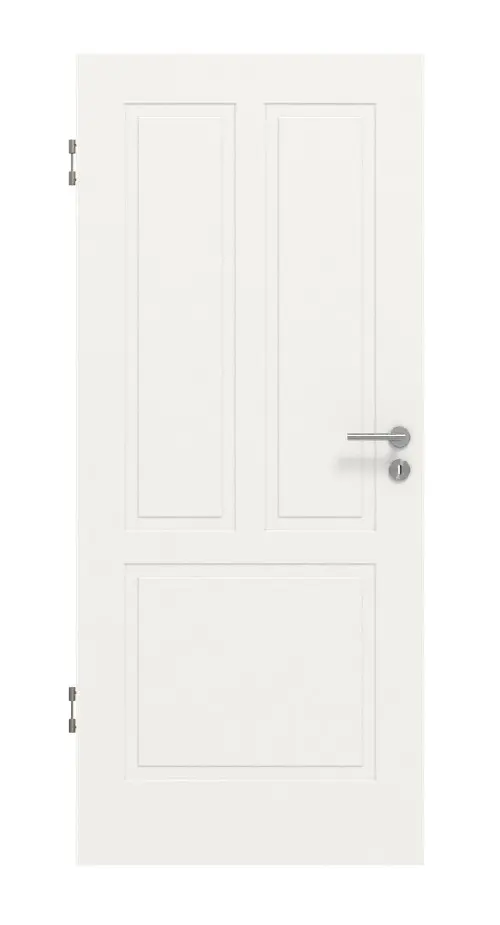 Widok frontowy Lacuna 3 klasyczny biały lakier drzwi wewnętrzne - Huga