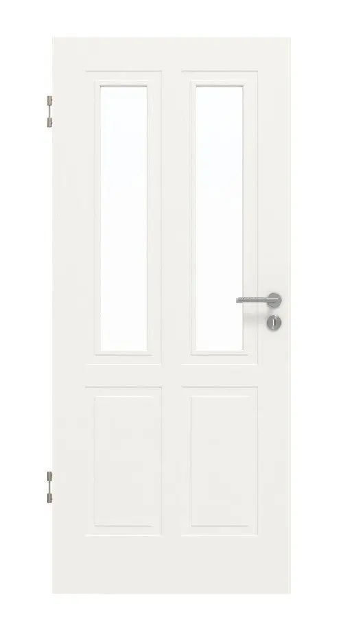 Widok frontowy modelu Montana 4 LA ClassicLine biały lakier drzwi wewnętrzne - Hörmann