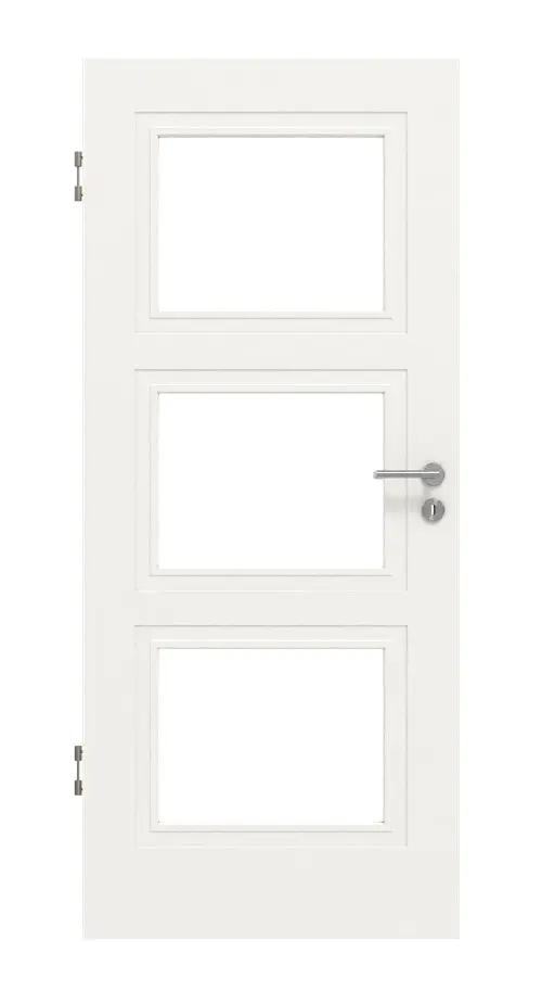 Widok frontowy modelu Lacuna 7 LA klasyczny biały lakier drzwi wewnętrzne - Huga