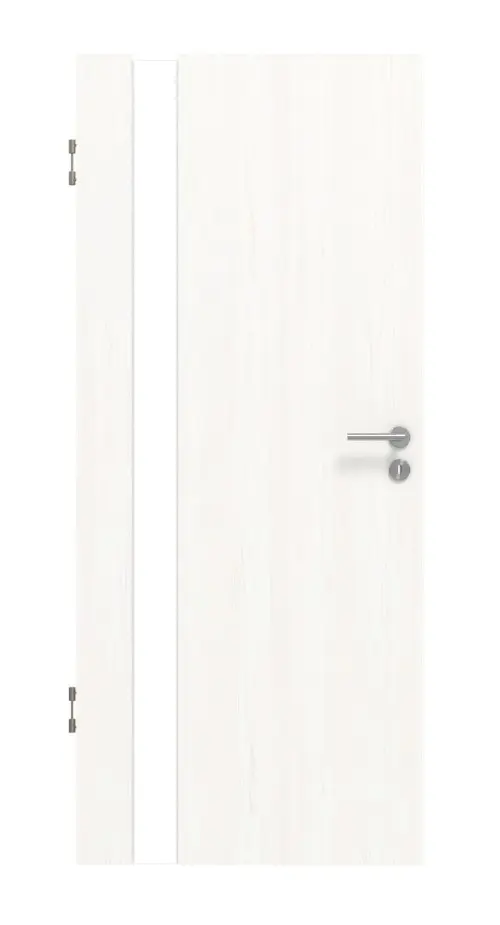 Widok frontowy Smart 1 strona zawiasowa Basic Durat biel pino drzwi wewnętrzne - Huga