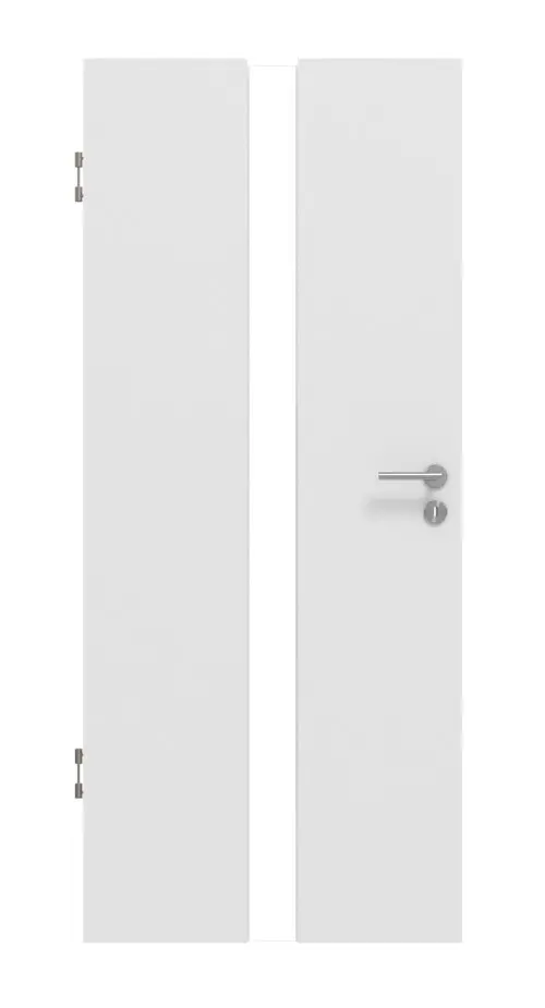 Widok frontowy drzwi wewnętrznych Smart 1 na środku Basic Durat biel baliowa - Huga