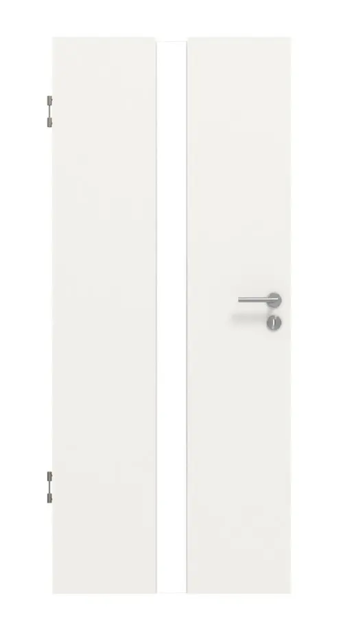 Widok frontowy Smart 1 na środku Basic Durat biały beskidzki RAL 9016 drzwi wewnętrzne - Huga