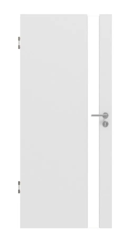 Widok frontowy Smart 1 strona zamka Basic Durat biel baliowa drzwi wewnętrzne - Huga
