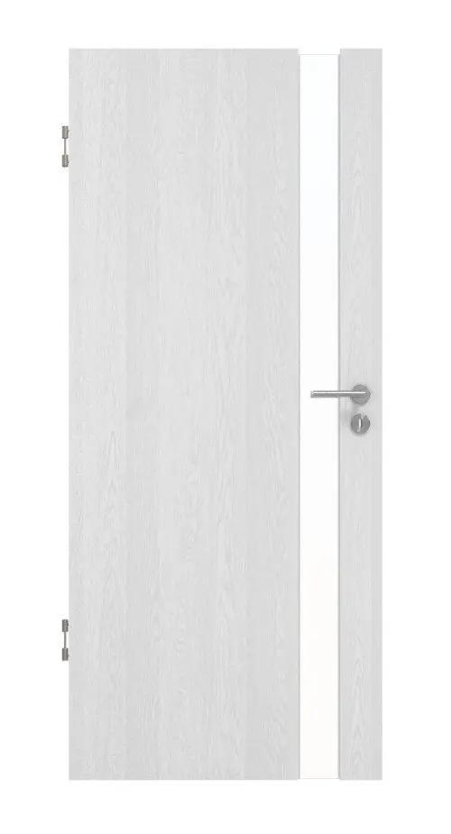 Widok frontowy Smart 1 od strony zamka Basic Durat dąb biały drzwi wewnętrzne - Huga