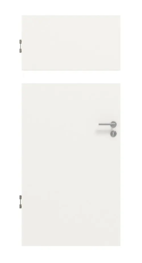 Widok frontowy Smart 1 wzdłuż Basic Durat biały beskidzki RAL 9016 drzwi wewnętrzne - Huga