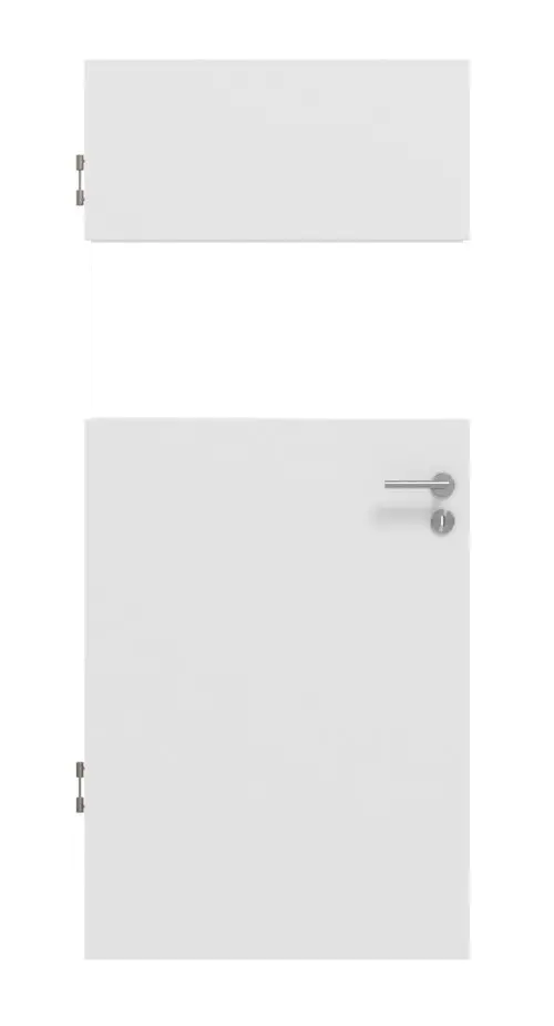 Widok frontowy Smart 2 wzdłuż Basic Durat biel baliowa drzwi wewnętrzne - Huga