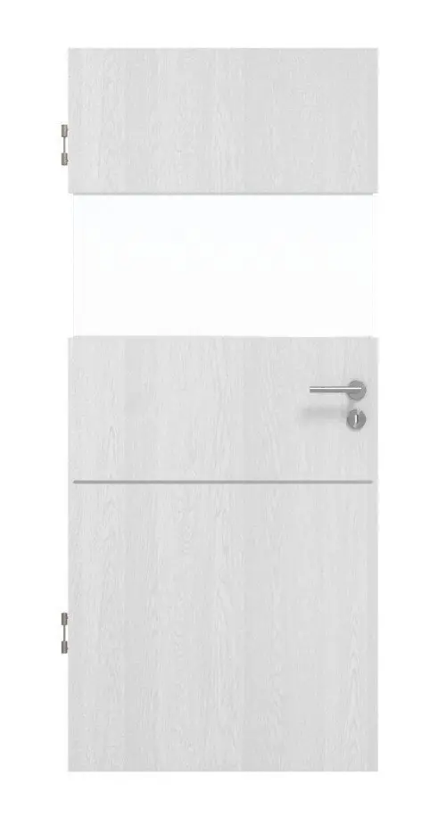 Widok frontowy Smart 2 wzdłuż Accura 79-7 Basic Durat dąb biały drzwi wewnętrzne - Huga