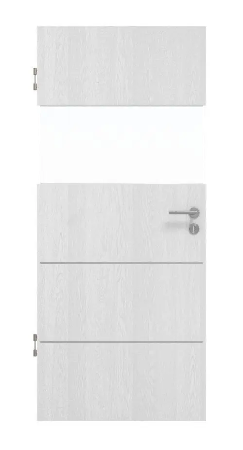 Widok frontowy Smart 2 wzdłuż Accura 80-7 Durat dąb biały drzwi wewnętrzne - Huga