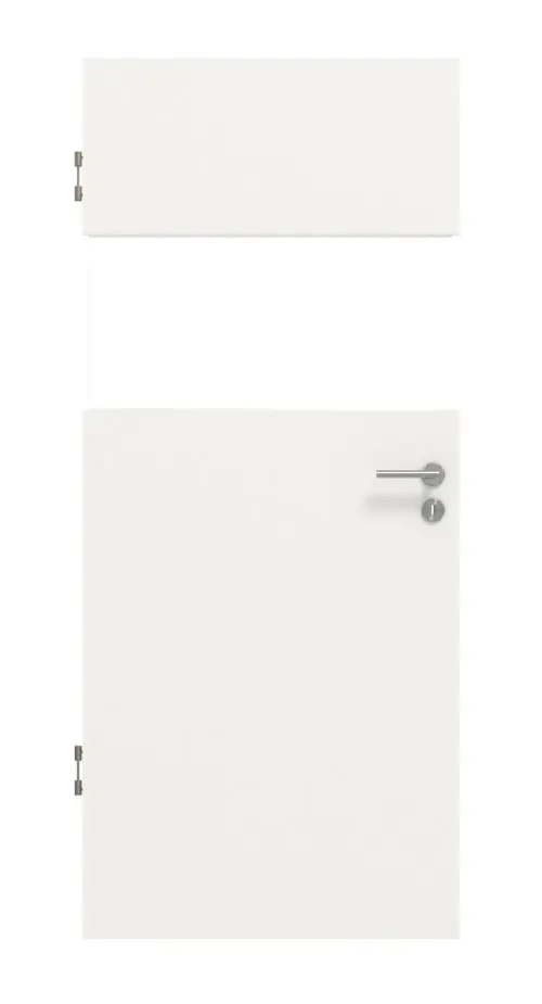 Widok frontowy Smart 2 wzdłuż Basic Durat biały beskidzki RAL 9016 drzwi wewnętrzne - Huga