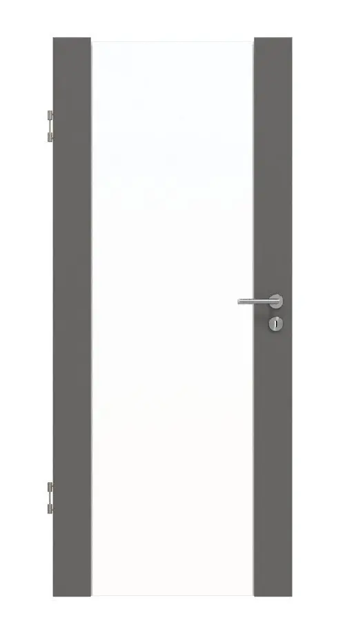 Widok frontowy marki Huga drzwi wewnętrzne Sueno 1 Hygge szary RAL 7037 Duradecor Concept