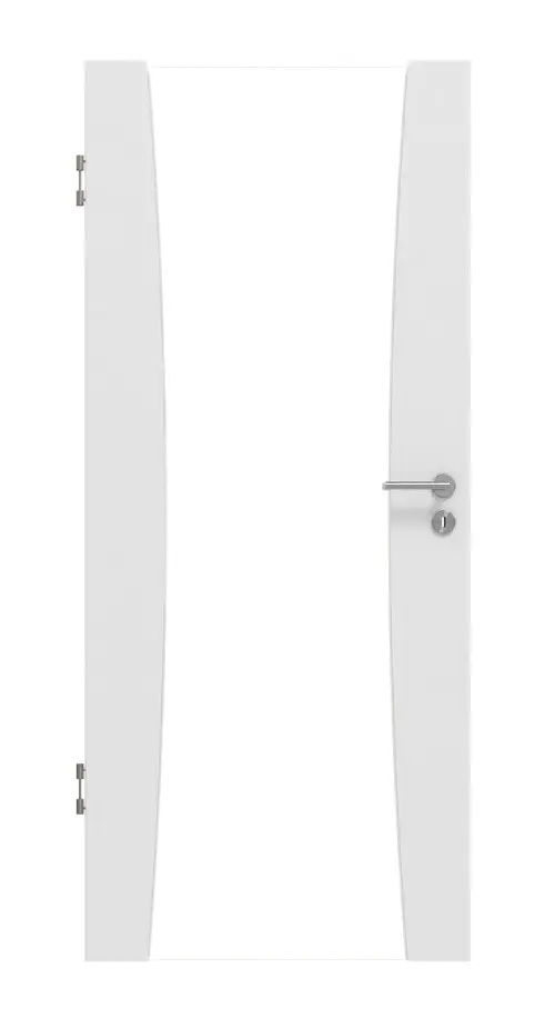 Widok frontowy modelu Sueno 2 Basic Durat biel baliowa drzwi wewnętrzne - Huga