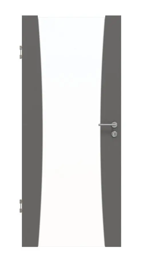 Widok frontowy drzwi wewnętrznych Huga Sueno 2 Hygge szary RAL 7037 Duradecor Concept