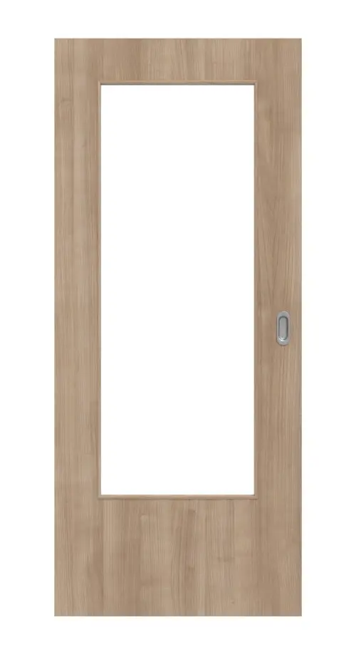 JELD-WEN drzwi przesuwne do pomieszczeń mokrych Acadia Cherry HPL-Urban z przeszkleniem LÖ-23