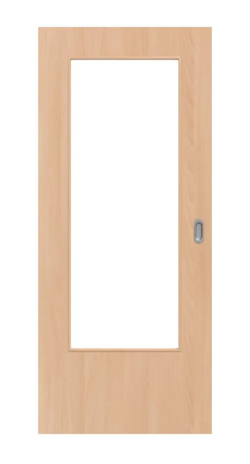 JELD-WEN drzwi przesuwne do pomieszczeń mokrych buk Cosmo HPL-Urban z przeszkleniem LÖ-23