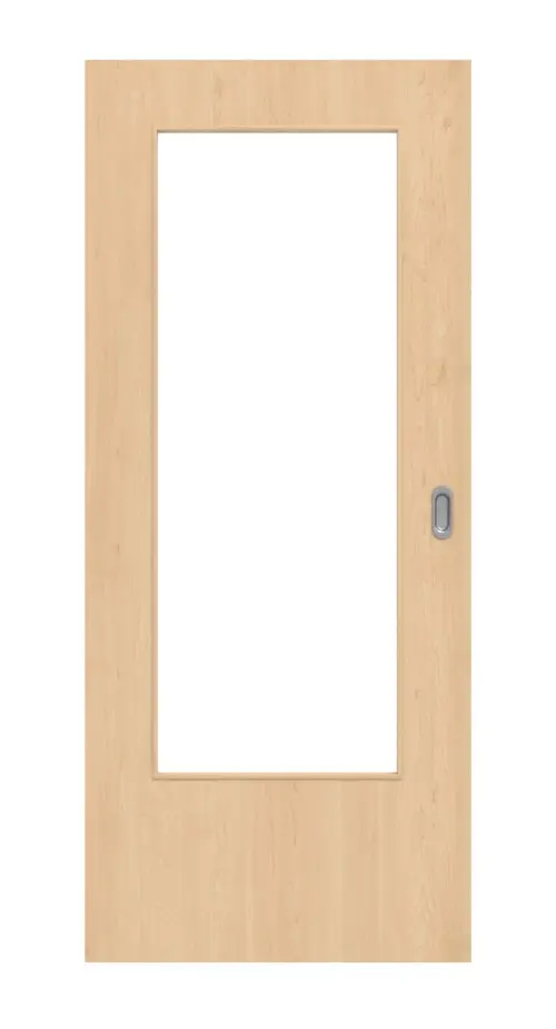 JELD-WEN drzwi przesuwne do pomieszczeń mokrych Crest Maple HPL-Urban z przeszkleniem LÖ-23