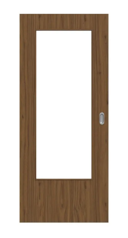 JELD-WEN Walnut Grove HPL-Urban drzwi przesuwne do pomieszczeń mokrych z przeszkleniem LÖ-23