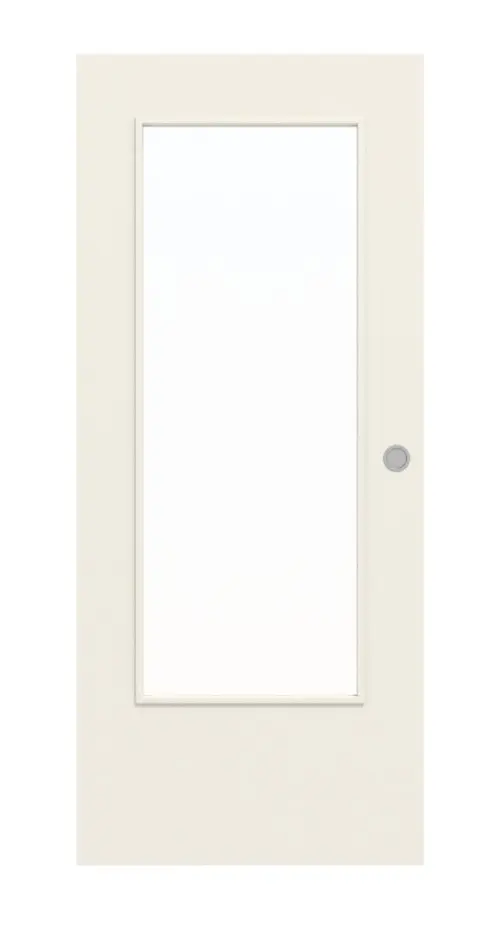 WESTAG drzwi przesuwne do pomieszczeń mokrych Uni White A 242 GetaLit HPL z przeszkleniem LA-DIN